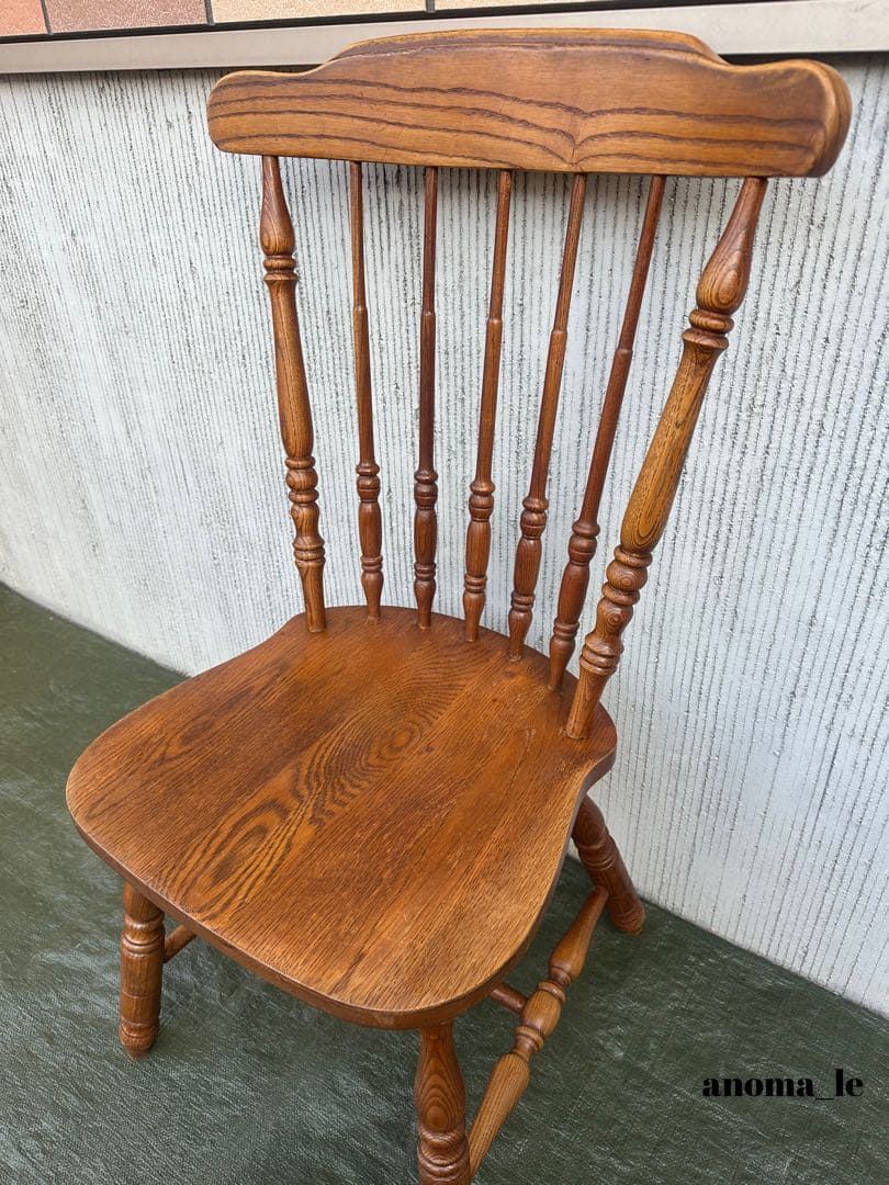 1008【ダイニングチェア】　米国　木製　ウィンザーチェア　スティックバック