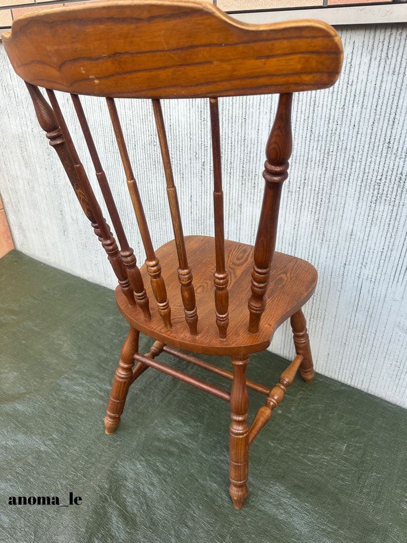 1008【ダイニングチェア】　米国　木製　ウィンザーチェア　スティックバック