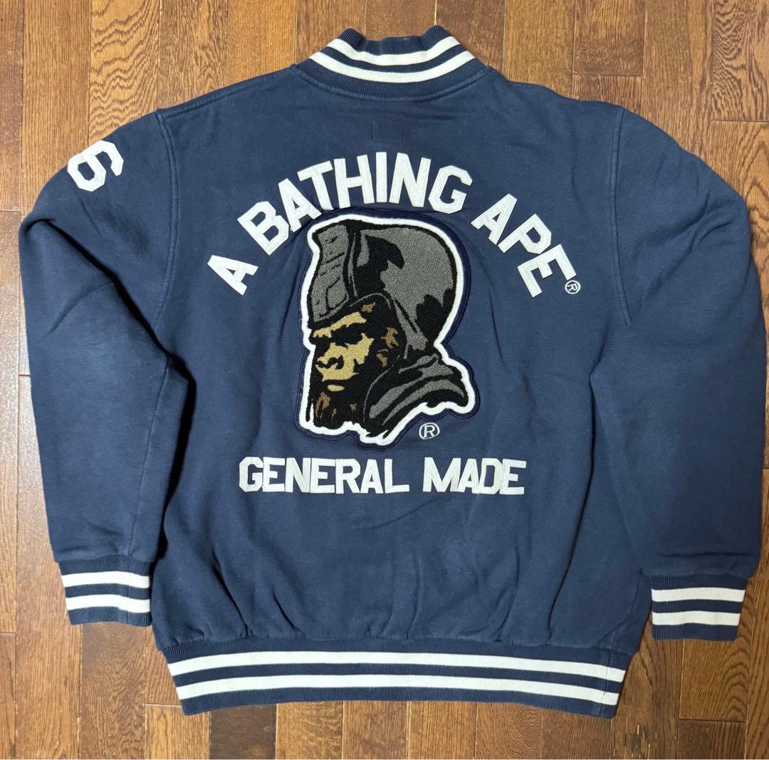 アベイシングエイプ　スウェットスタジャン　ジェネラル　ワッペン