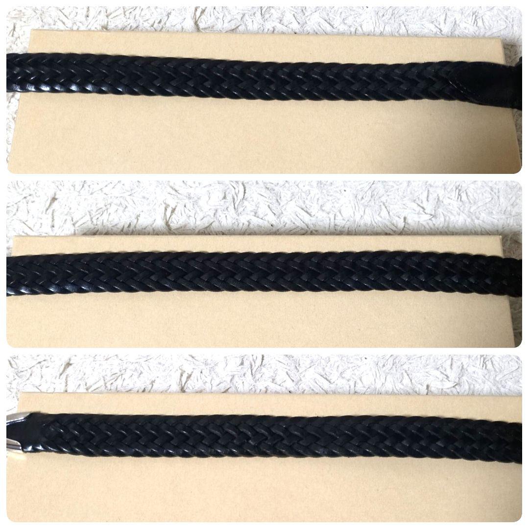 美品 希少23MM J&MDAVIDSON メッシュベルト プンターレ 本革 黒