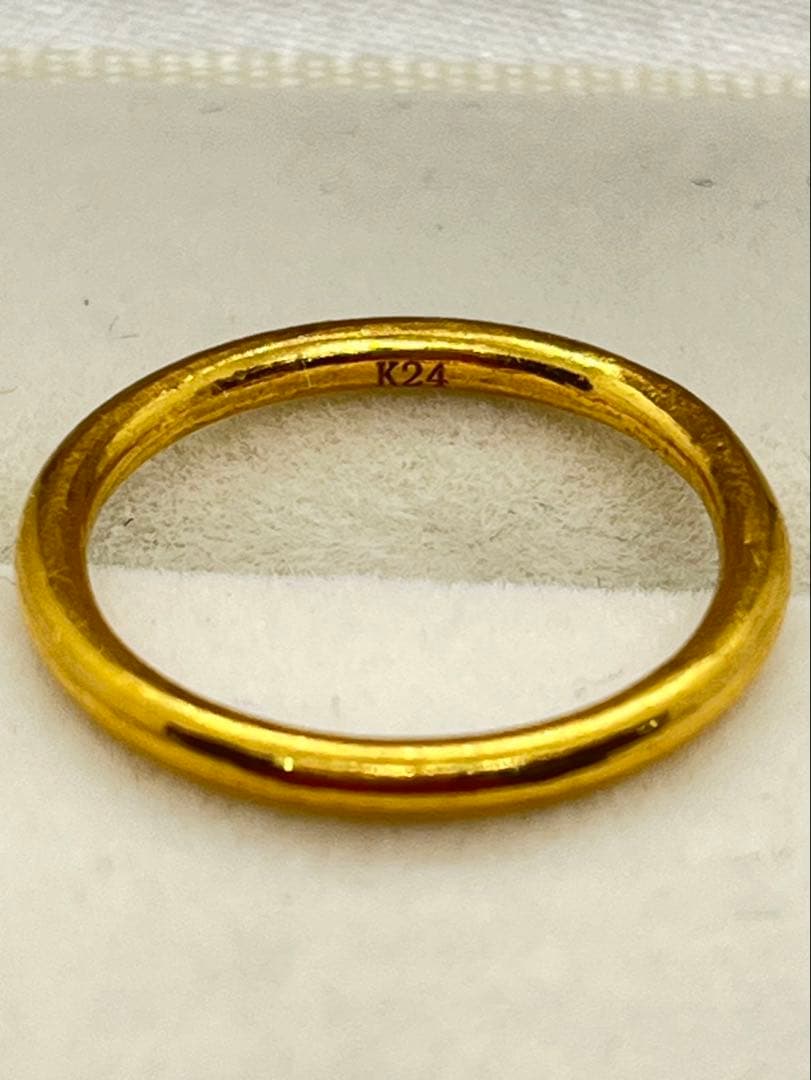 K24 純金 無地リング 2.87g指輪 リング 刻印あり ハンドメイド
