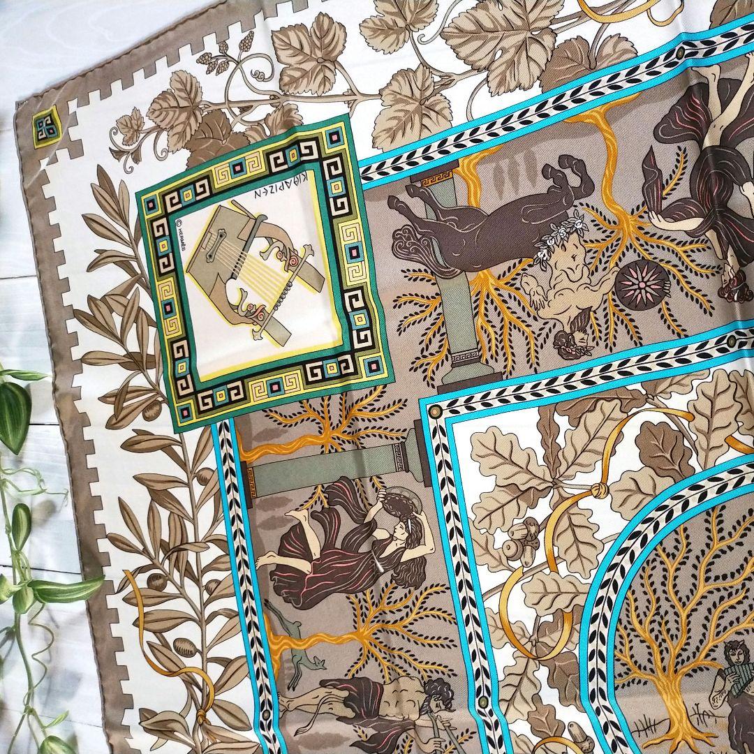 ☘️美品☘️ エルメス カレ90　Musique Des Dieux 神々の音楽