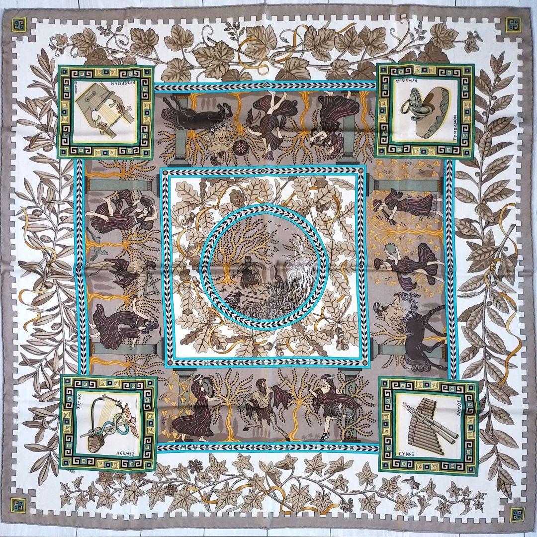 ☘️美品☘️ エルメス カレ90　Musique Des Dieux 神々の音楽