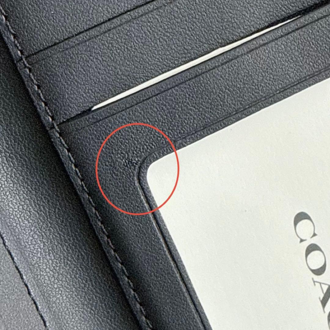 ★訳あり★COACH コーチミディアムウォレット 折り財布　ダークセージグリーン