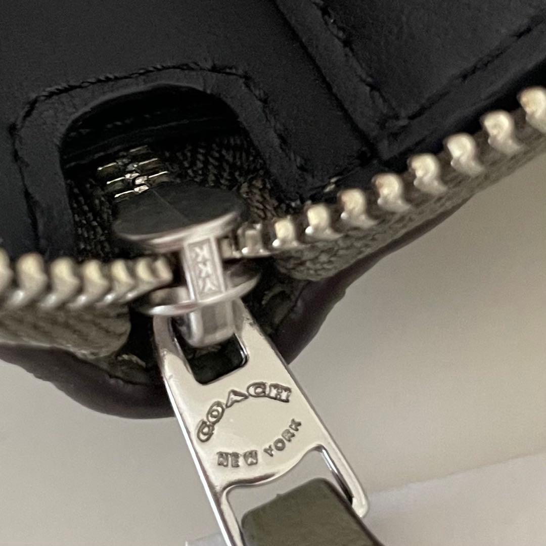 ★訳あり★COACH コーチミディアムウォレット 折り財布　ダークセージグリーン