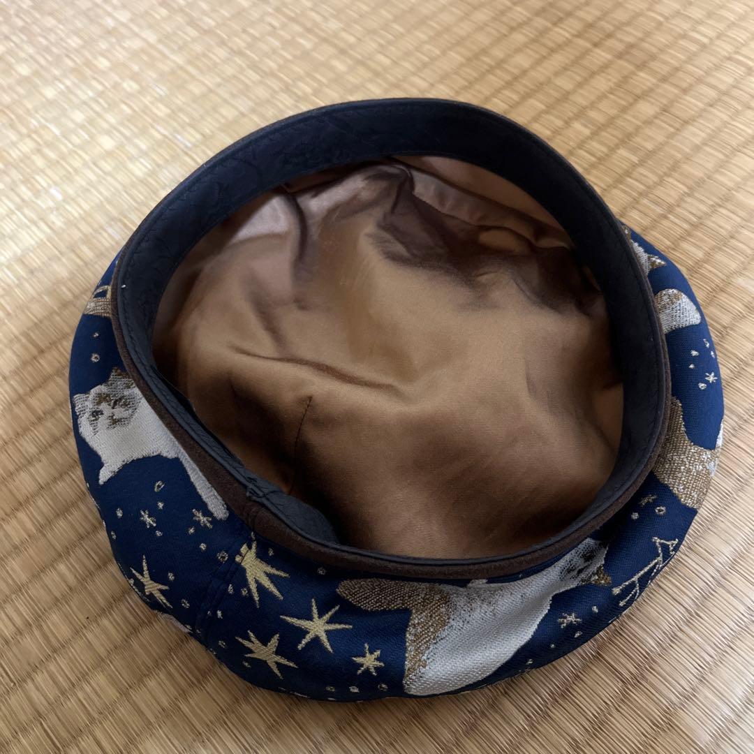 カシラ　レディース　ベレー帽　帽子　猫　星　土星　惑星　宇宙