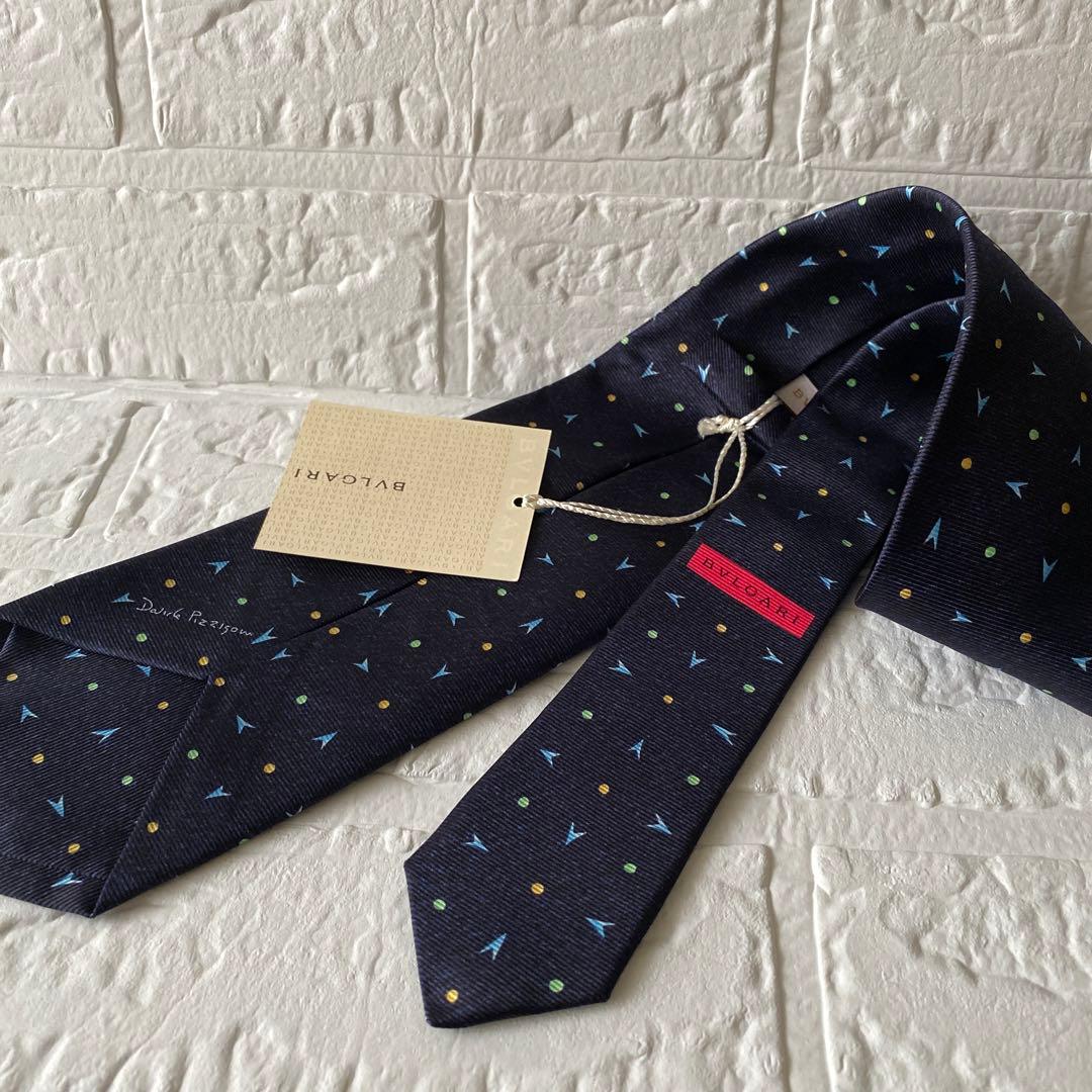 【注　専用です】ブルガリ　ネクタイ　紺色 新品　未使用　タグ付き　プレゼント
