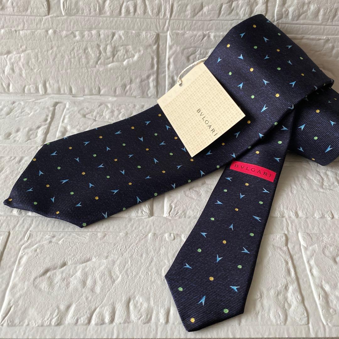 【注　専用です】ブルガリ　ネクタイ　紺色 新品　未使用　タグ付き　プレゼント
