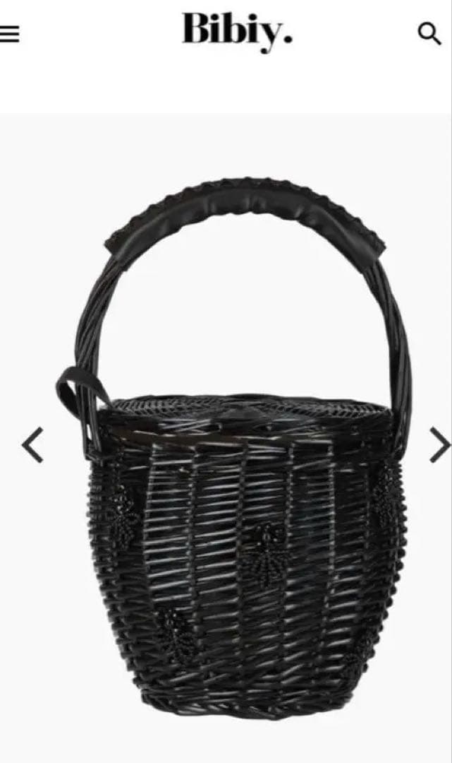 Bibiy ブラック かごバッグ