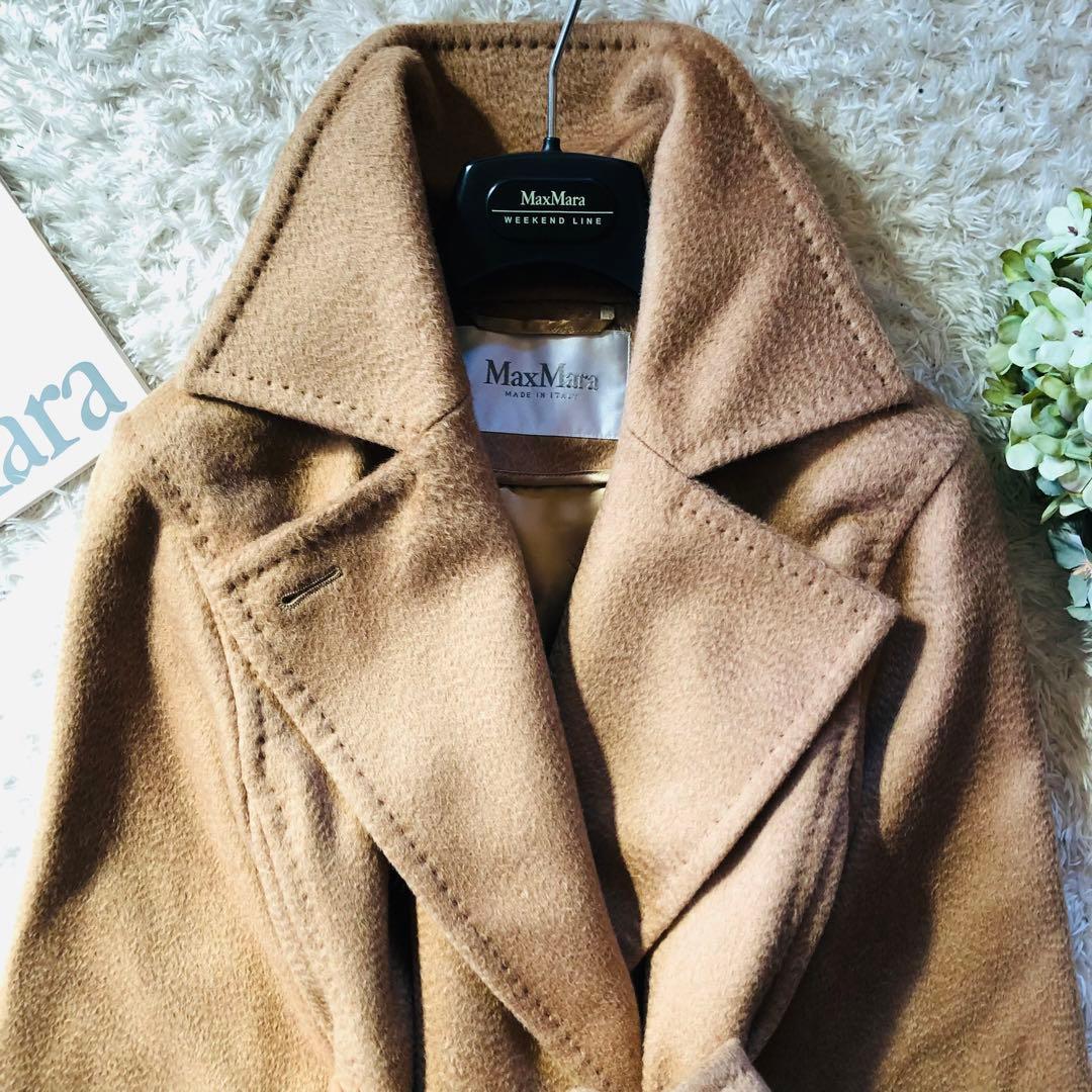 希少42✨現行モデル 美品 マックスマーラ マニュエラコート キャメル100%