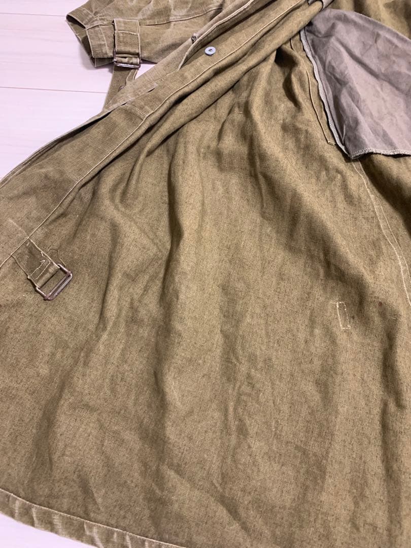 1940s フランス軍　M35 モーターサイクルコート　リネン