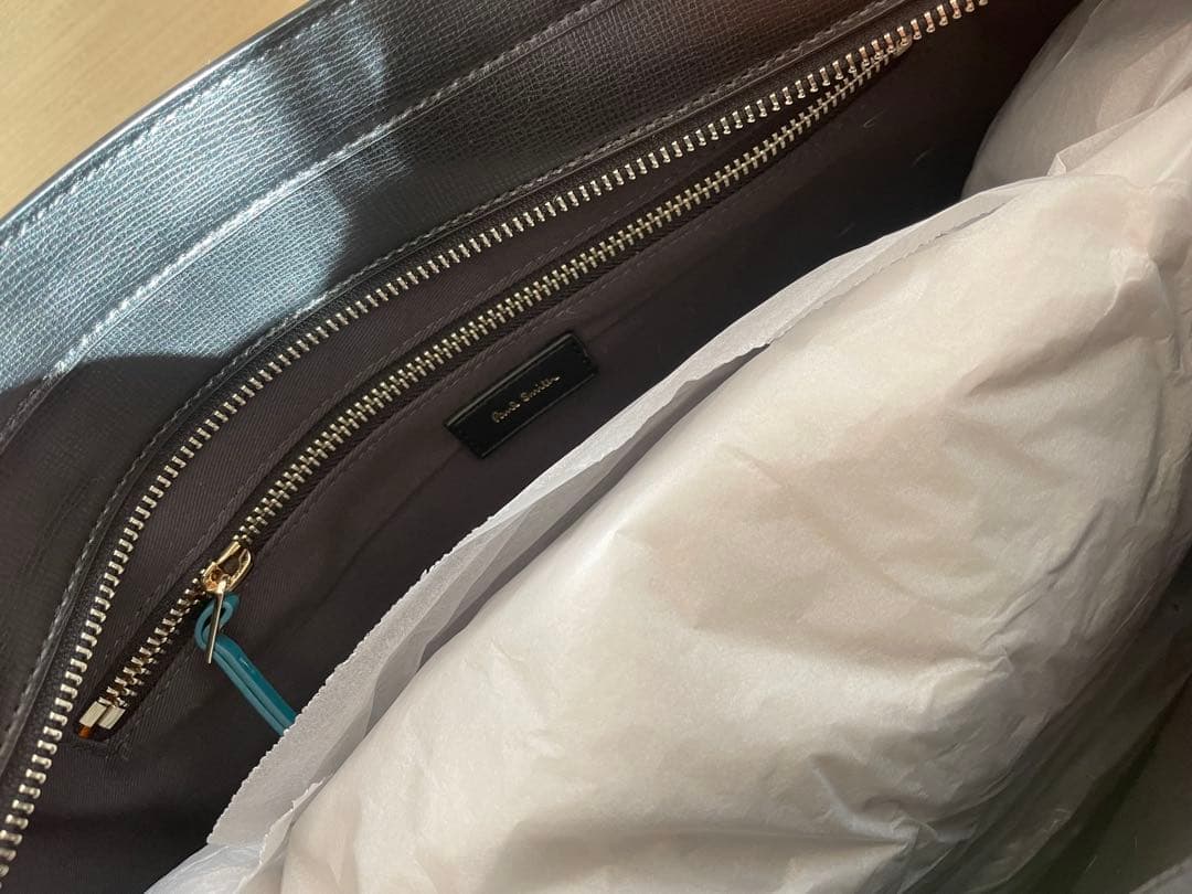 【ほりこ様】新品未使用！Paul Smithブラック/ターコイズ トートバッグ