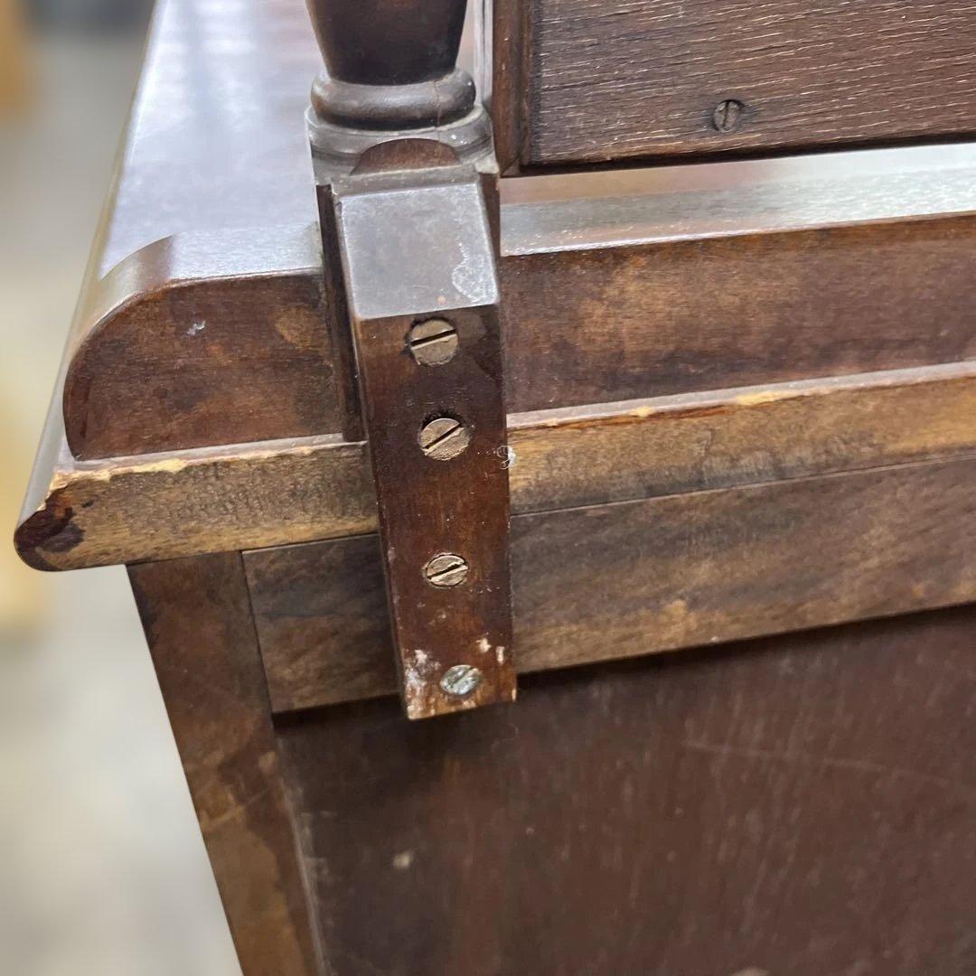 【ヴィンテージ】ミラーキャビネット◆5段収納◇マイナスビス留め◆程度良好