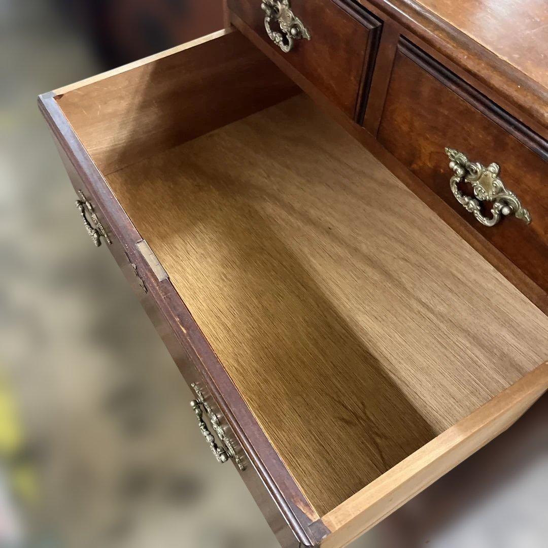 【ヴィンテージ】ミラーキャビネット◆5段収納◇マイナスビス留め◆程度良好