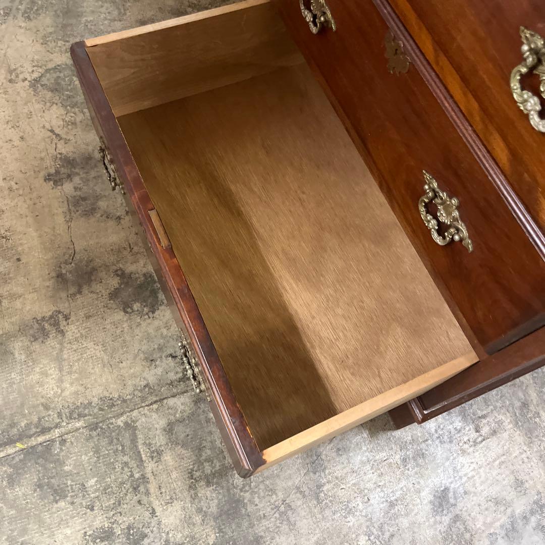 【ヴィンテージ】ミラーキャビネット◆5段収納◇マイナスビス留め◆程度良好