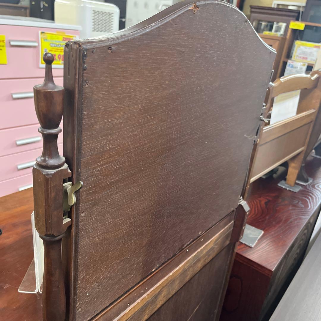 【ヴィンテージ】ミラーキャビネット◆5段収納◇マイナスビス留め◆程度良好