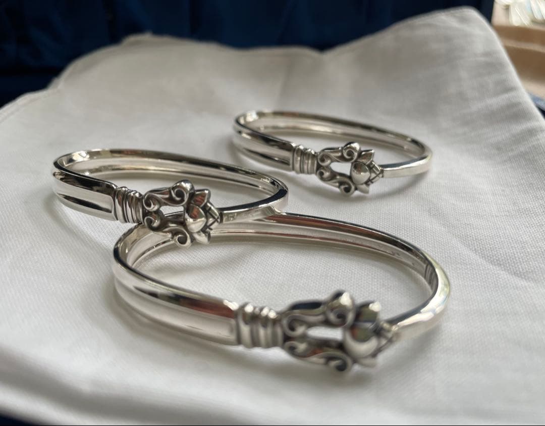 【稀少】ジョージ・ジェンセンAcorn ナプキンリング3個セット