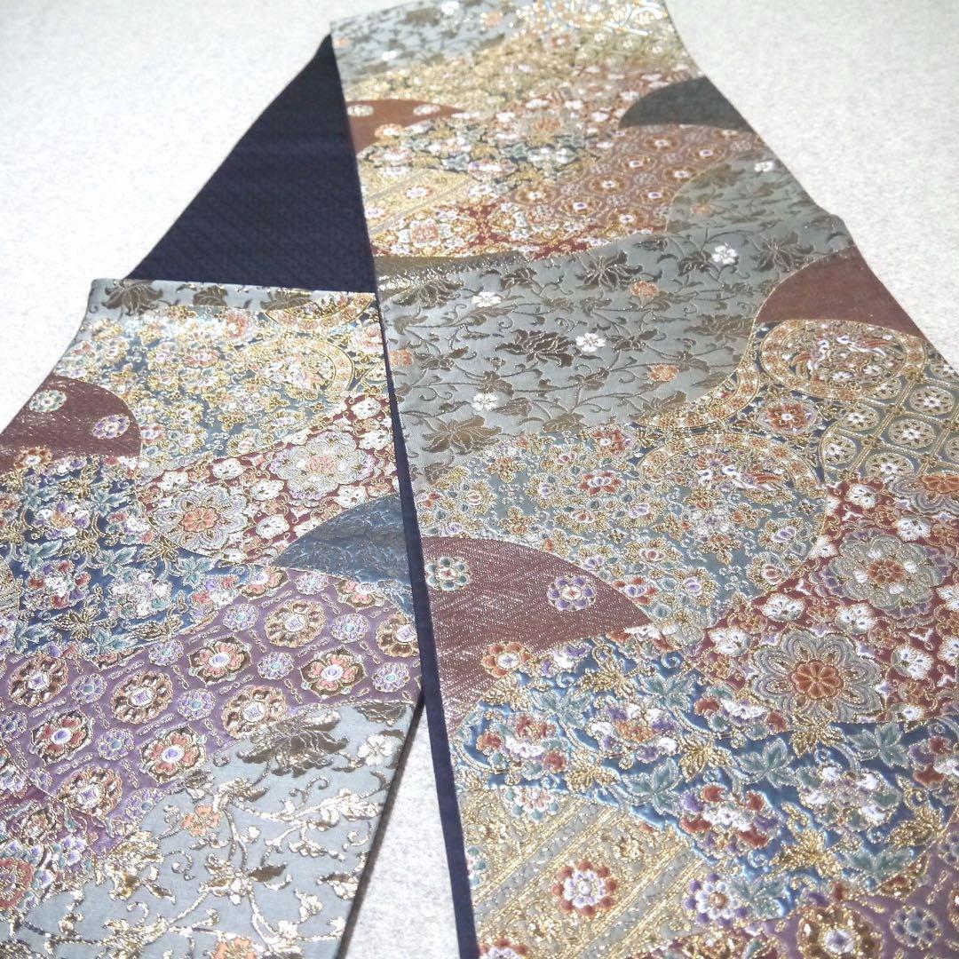 必見！早い者勝ち！！ 正絹 中古 西陣織 仕立て上がり袋帯☆187