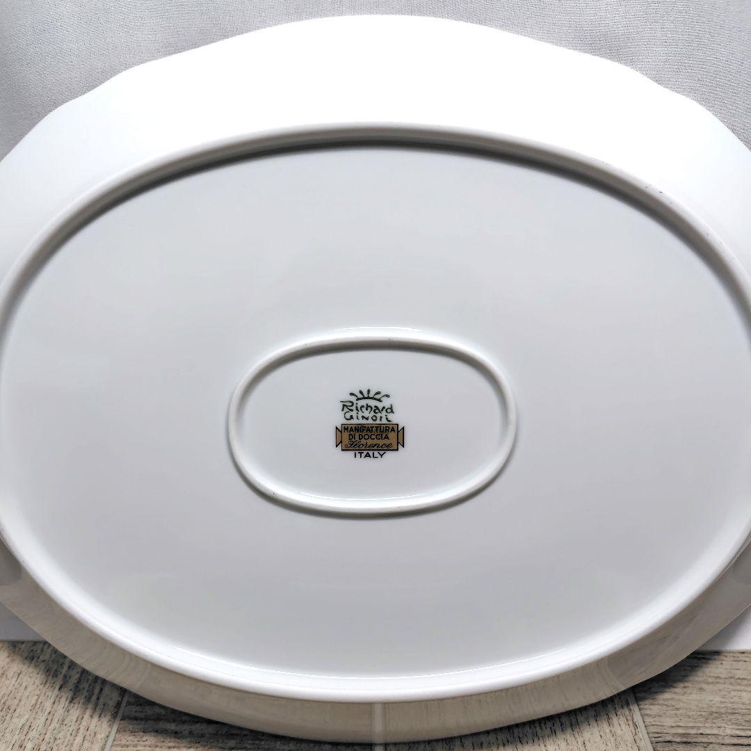 リチャードジノリ アンティックローズ 34cm オーバル プレート 大皿