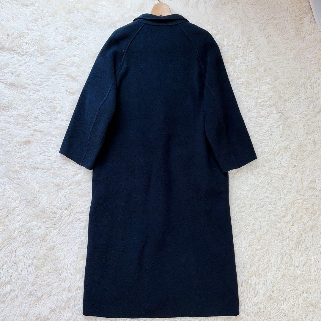 エトレトウキョウ　カシミヤ混ダブルフェイスリバーロングコート　ネイビー