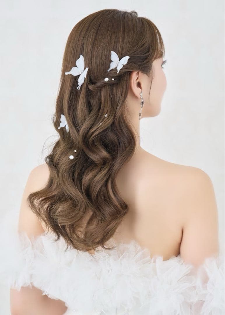 ANNAN WEDDING 蝶々 ブライダルアクセサリー 6個セット　MA270