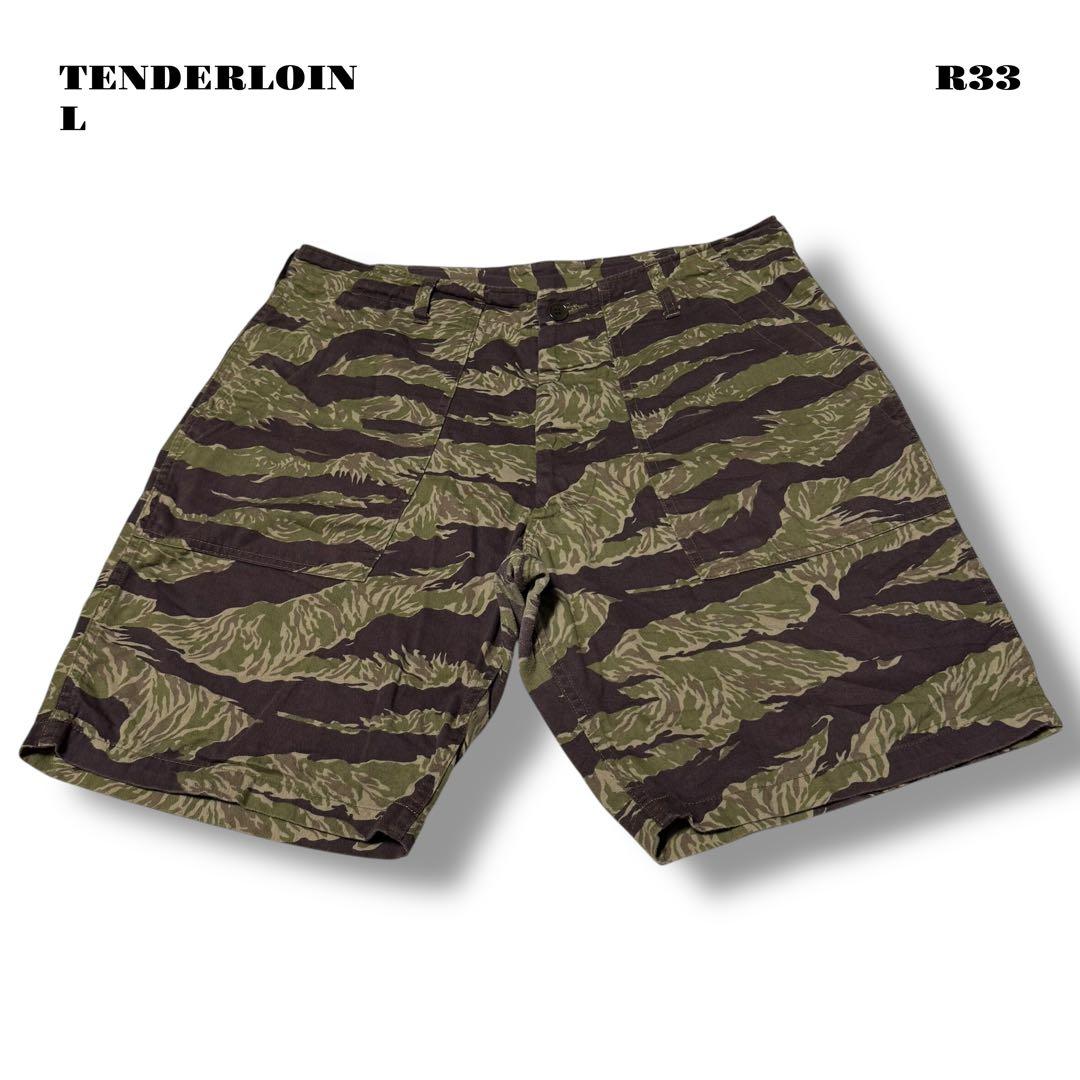 ★限定出品★ TENDERLOIN バンブーショーツ カモフラ CAMO迷彩緑L