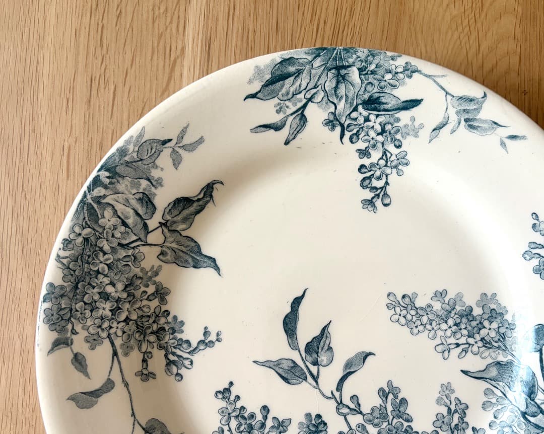 美品　GIEN 　LILAS 　平皿　フランスアンティーク　リラ　プレート　C