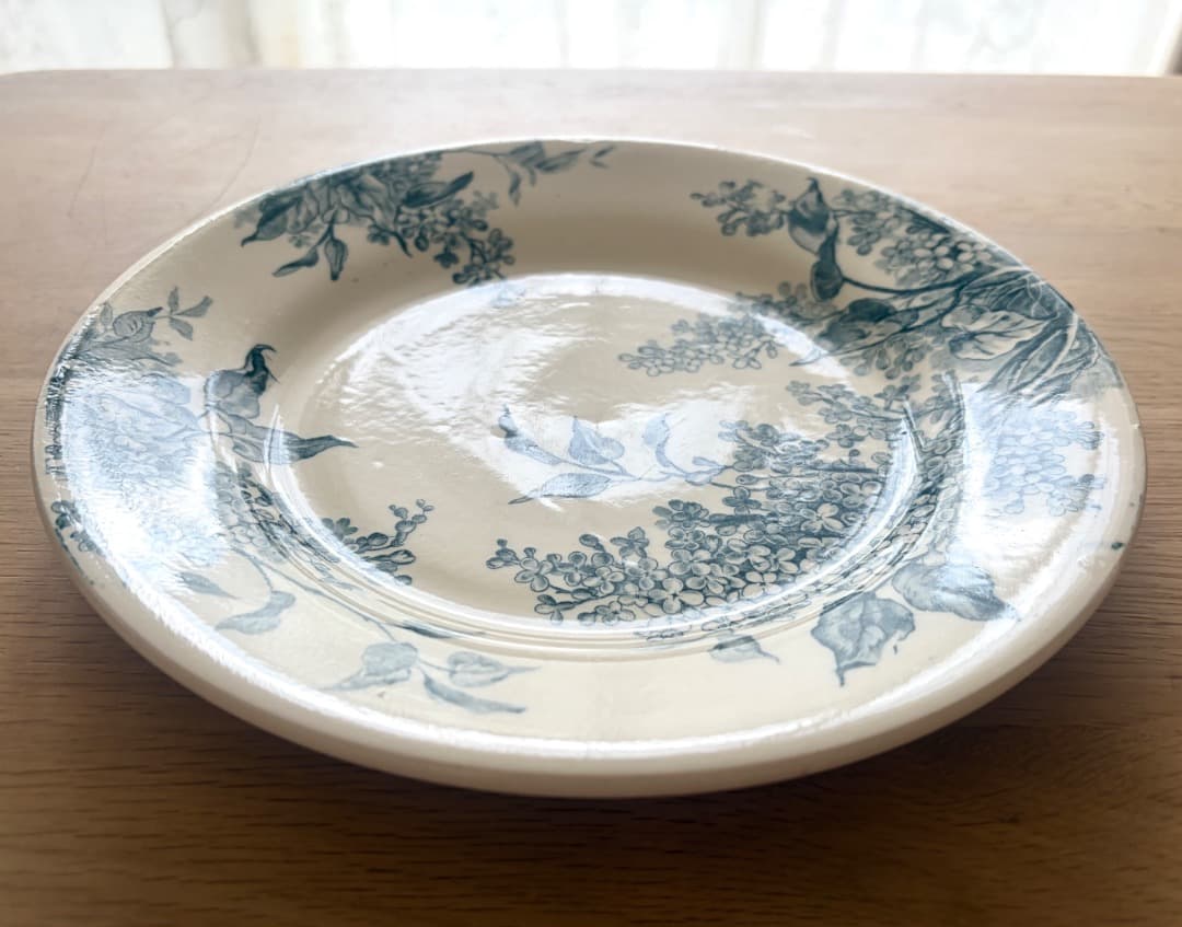 美品　GIEN 　LILAS 　平皿　フランスアンティーク　リラ　プレート　C