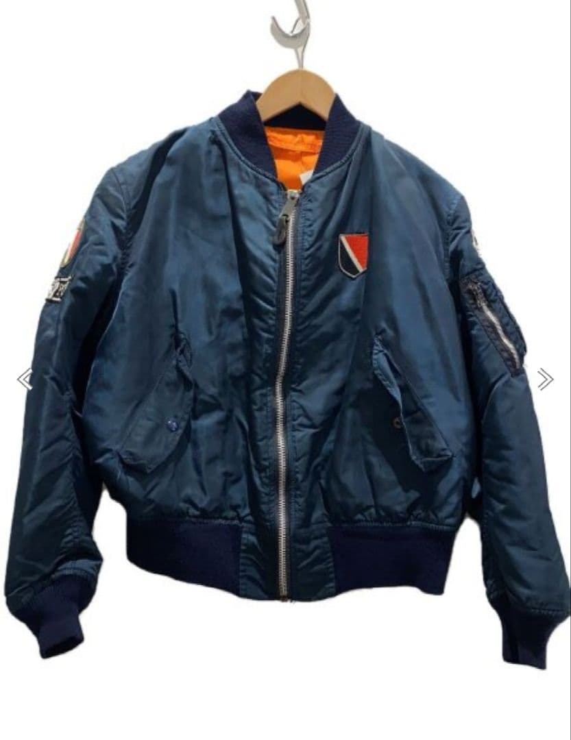 【超希少旧タグ】【USA製】【Lサイズ】【アルファ】【MA-1】【ネイビー】