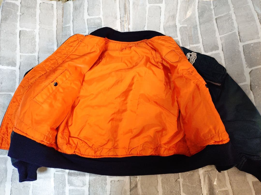 【超希少旧タグ】【USA製】【Lサイズ】【アルファ】【MA-1】【ネイビー】