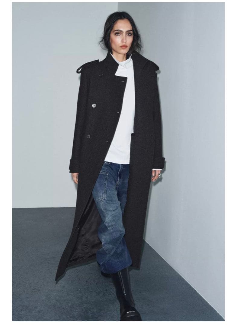 ZARA ZW COLLECTION ウールロングコート S