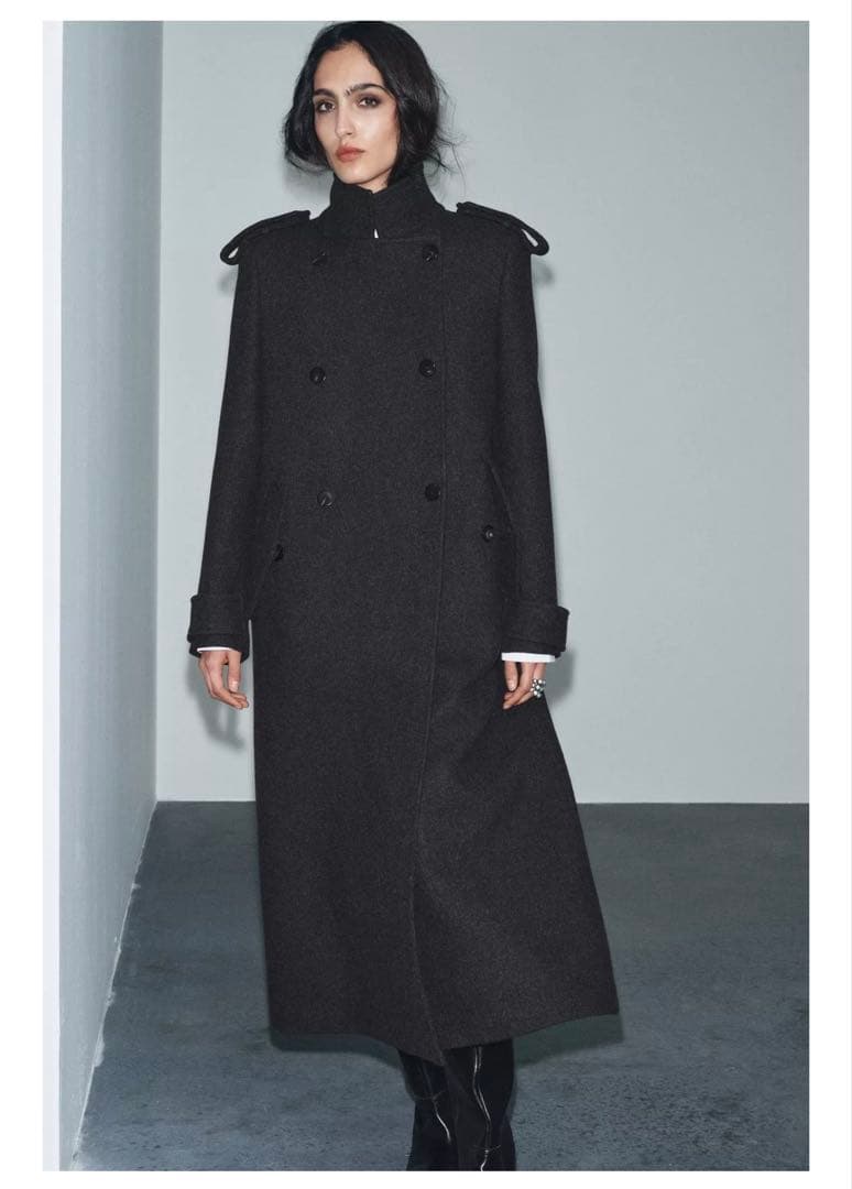 ZARA ZW COLLECTION ウールロングコート S