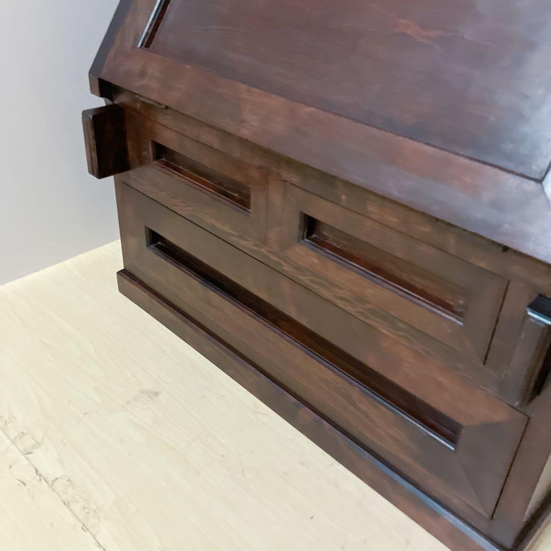 松本民芸家具　ライティングビューロー　デスク　チェスト　木製　デスクチェア