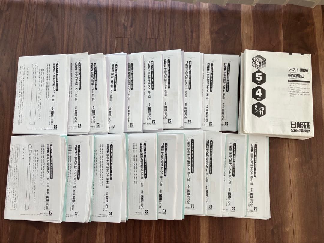 日能研　5年生　2023年　育成テスト　公開模試　1年分