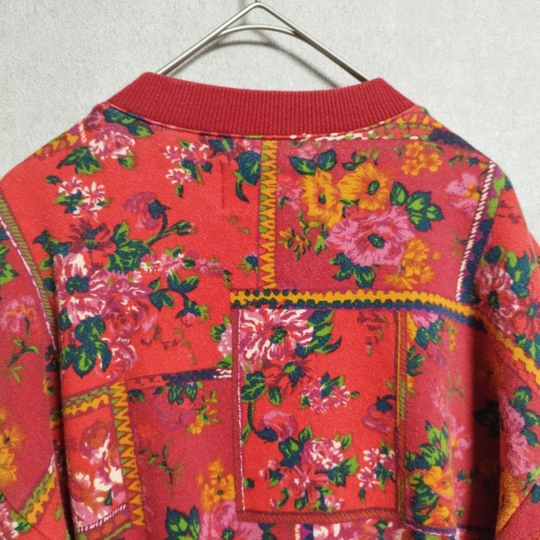 ​希少)KENZO JEANS ケンゾー 花柄 スウェットカーディガン 北斎タグ