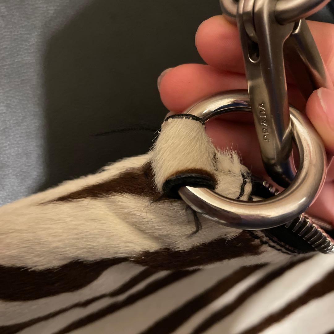 PRADA ハラコハンドバック　ゼブラ　希少　レア