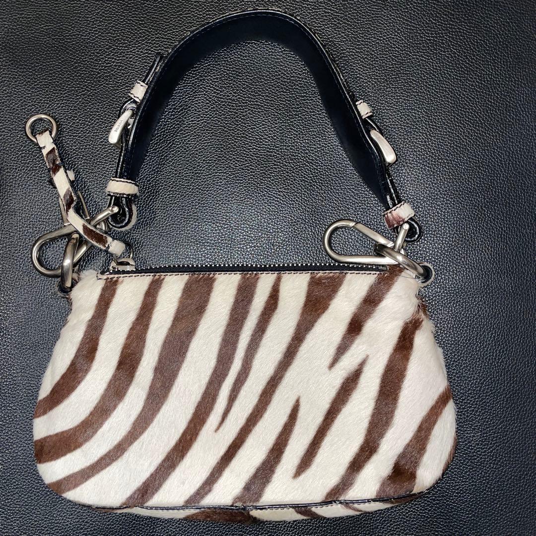 PRADA ハラコハンドバック　ゼブラ　希少　レア