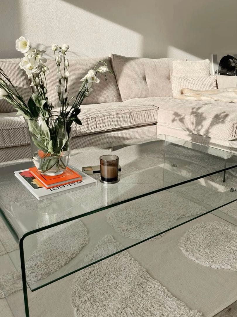 アクリルローテーブル/ガラステーブル/和モダン/ジャパンディ