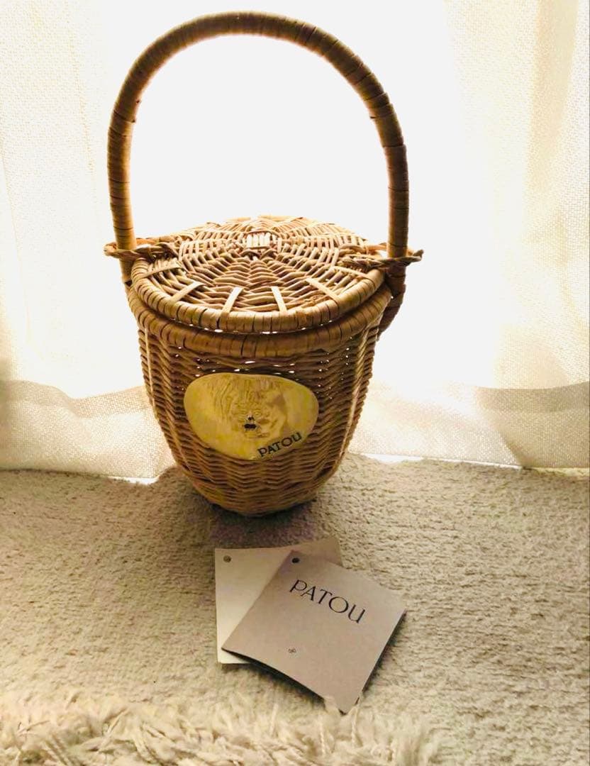 PATOU パトゥ　ウィッカーバケットバッグ　カゴバッグ　紗栄子さん使用