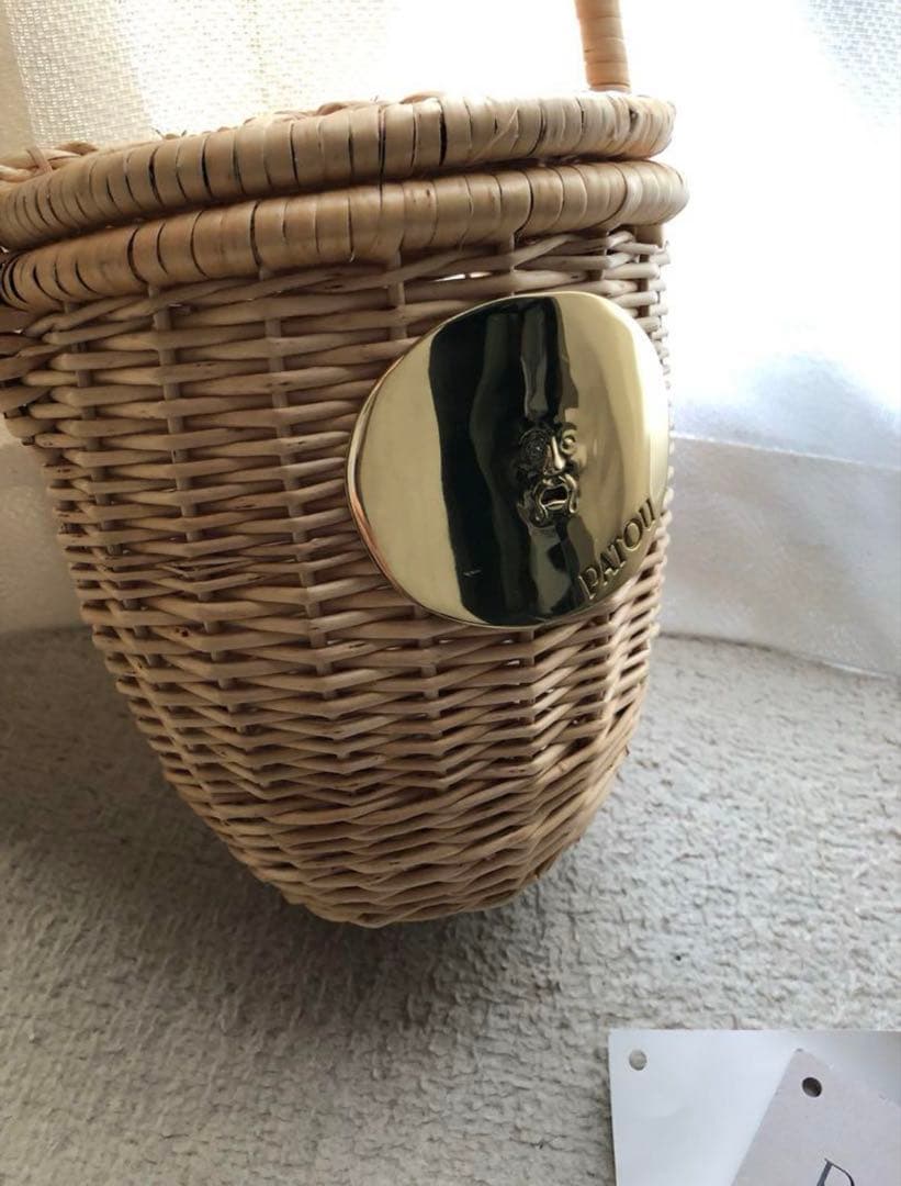 PATOU パトゥ　ウィッカーバケットバッグ　カゴバッグ　紗栄子さん使用