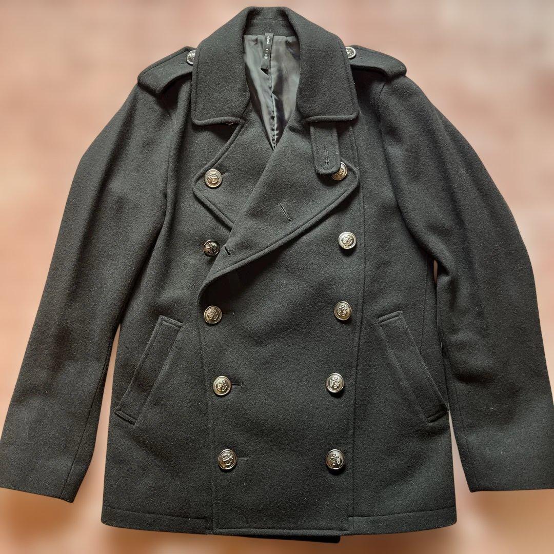 【glamb】ナポレオンPコート　黒　サイズ:4