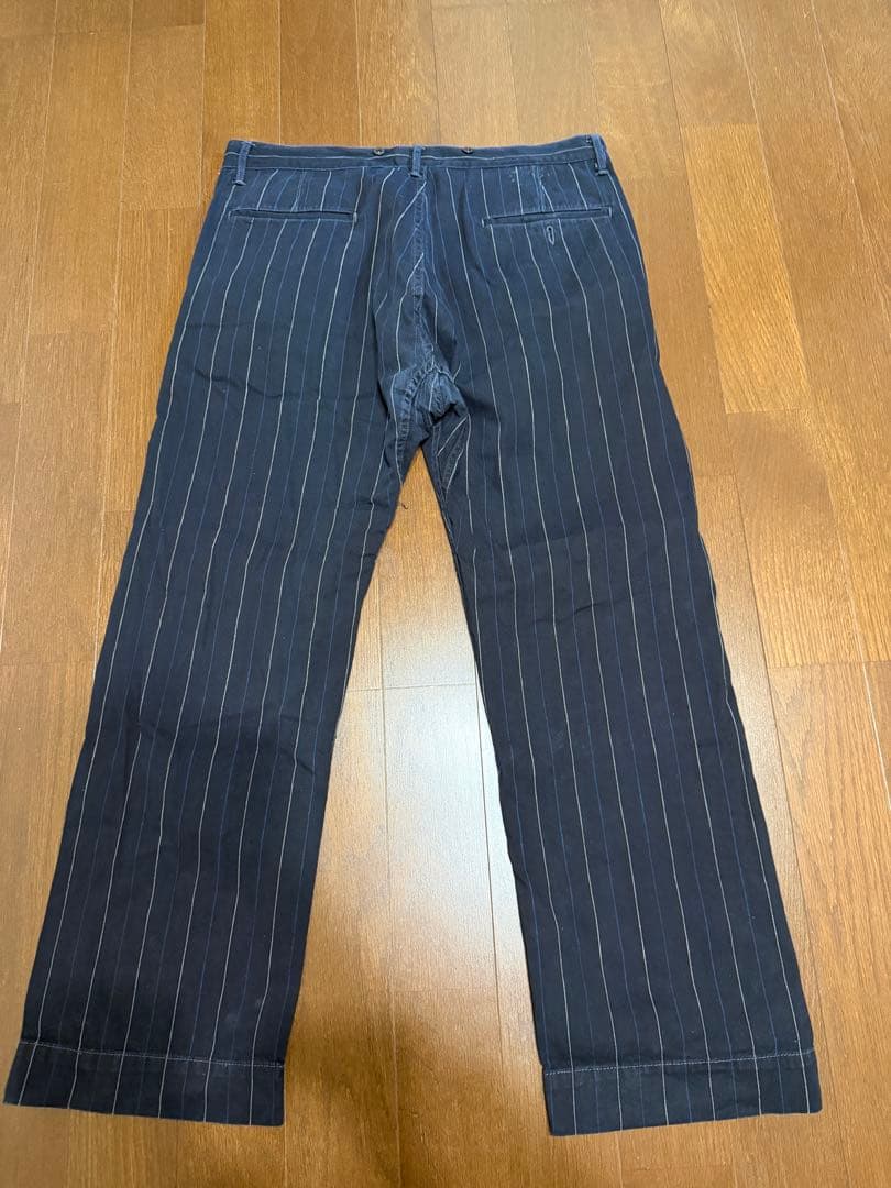 Ralph Lauren ストライプ ワークパンツ ネイビー　RRL 36/32