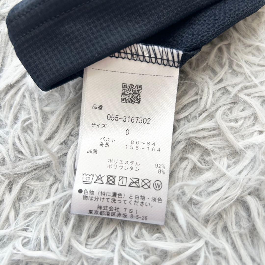 新品　パーリーゲイツ　モックネック　半袖シャツ　カットソー　ネイビー　サイズ0