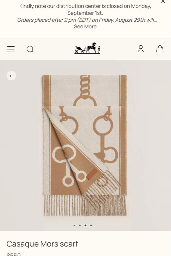 エルメス HERMES カシミヤ マフラー ベージュ モール