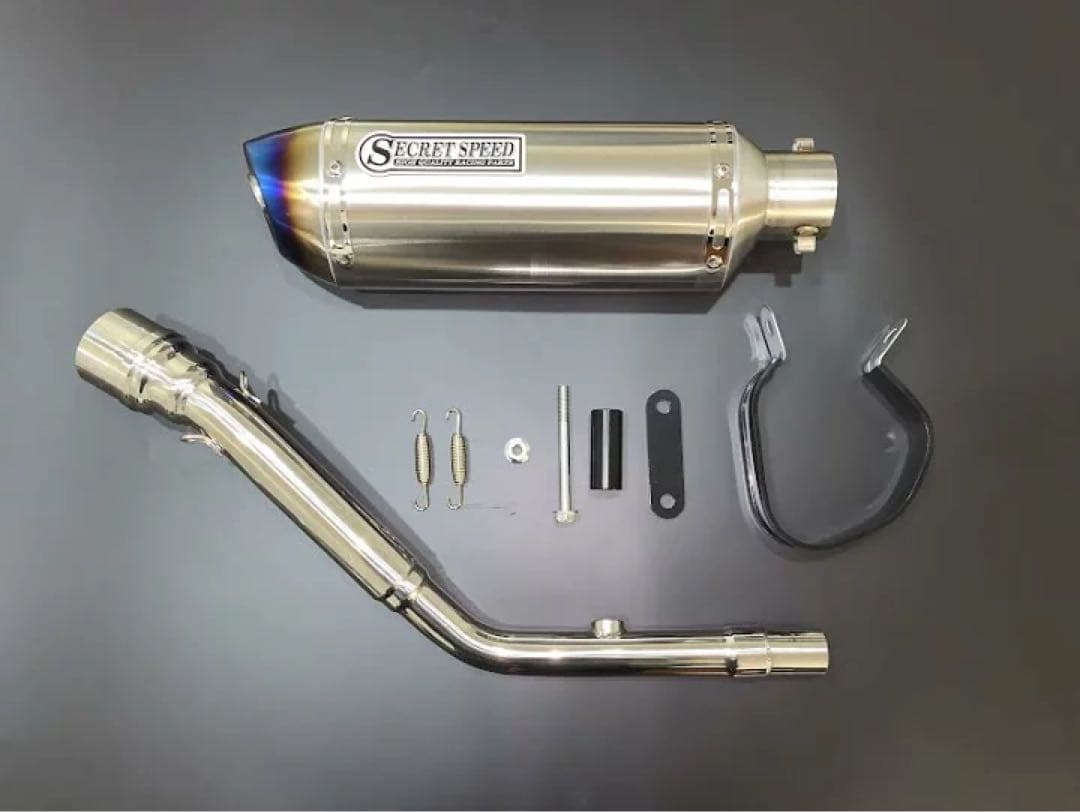 スリップオンマフラー異形サイレンサーブルーKLX125マフラー