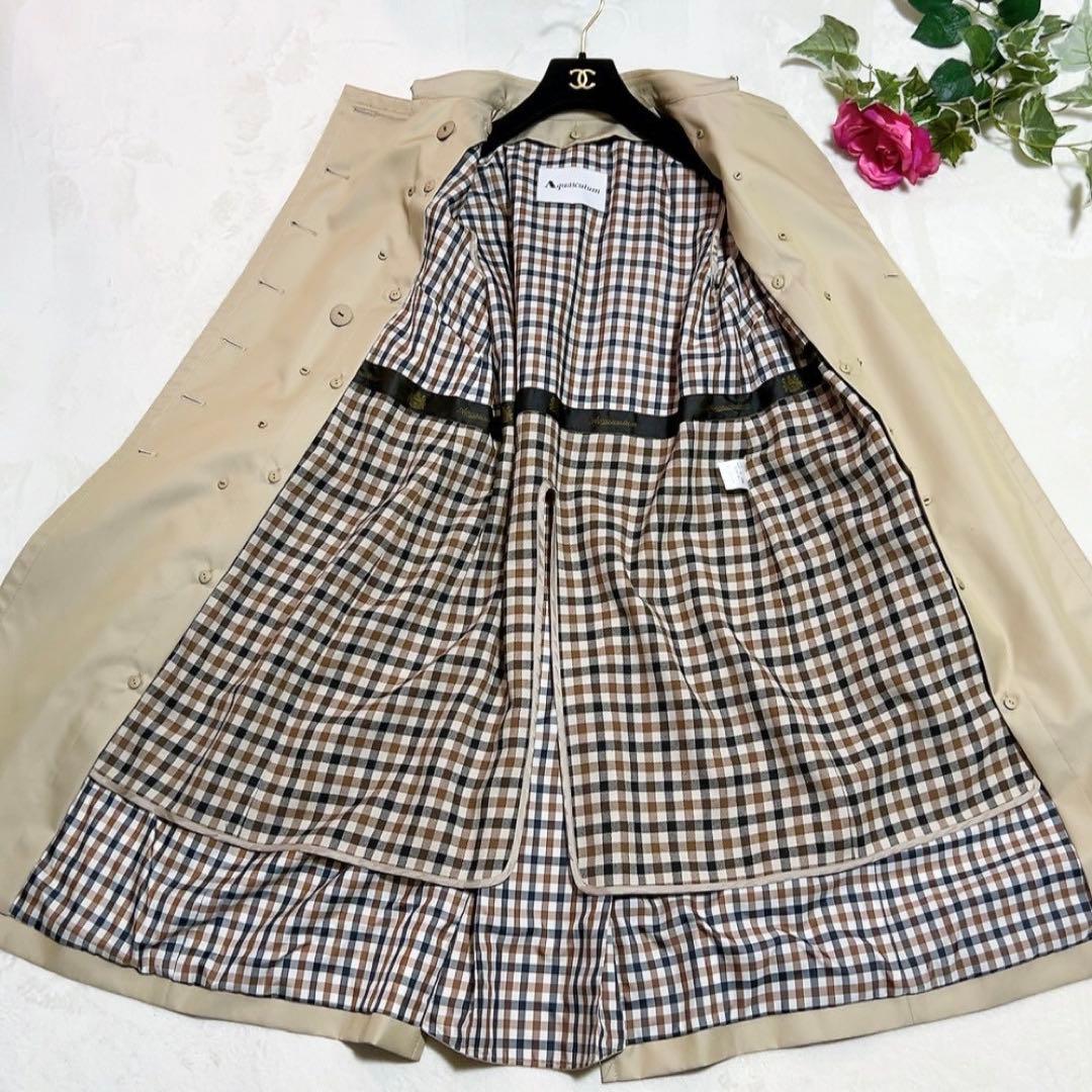 未使用✨　アクアスキュータム　トレンチコート　ダブル　ベージュ　ライナー　10