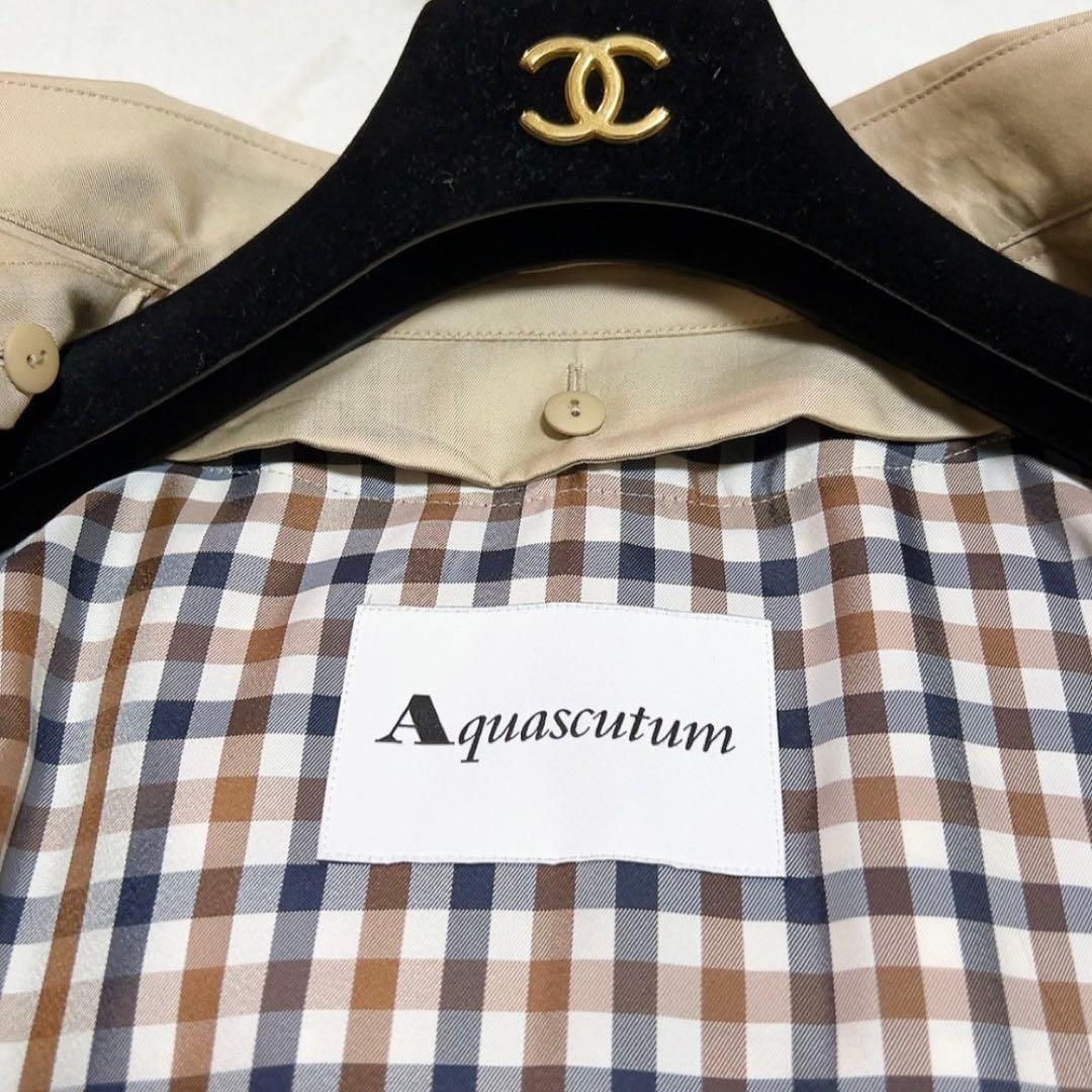 未使用✨　アクアスキュータム　トレンチコート　ダブル　ベージュ　ライナー　10