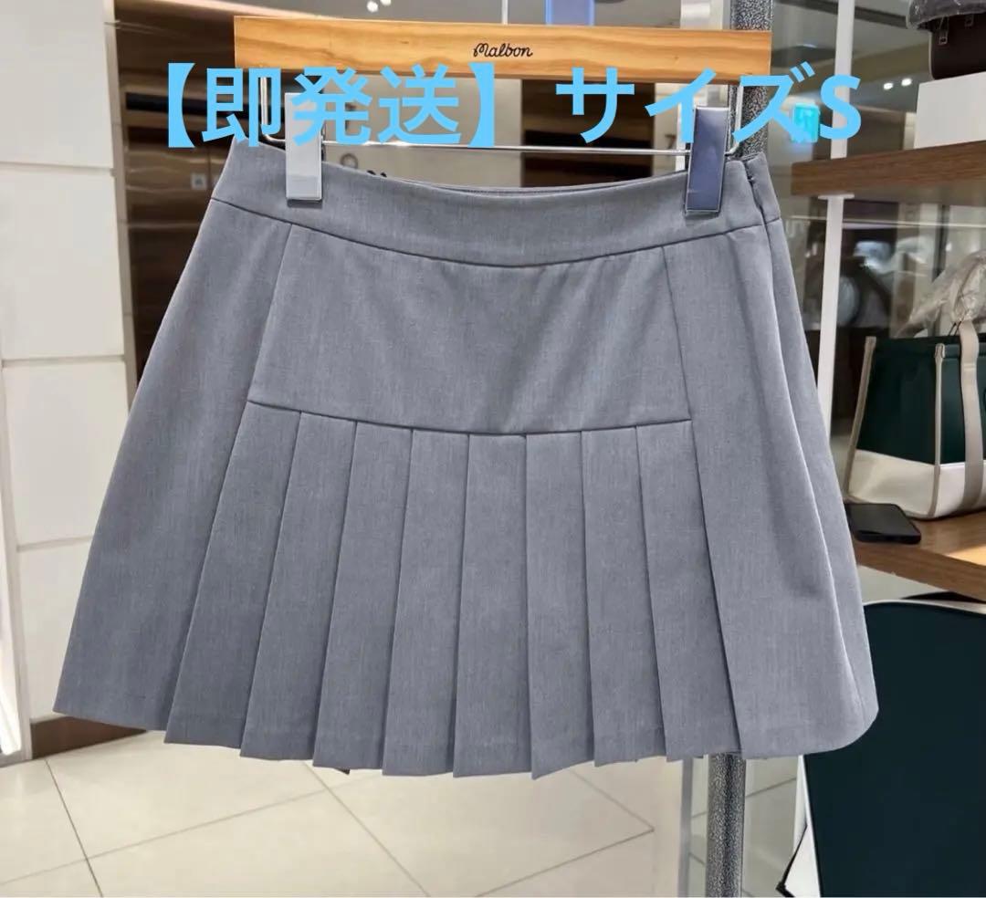 Malbon マルボンゴルフ レディース プリーツスカート グレー サイズS