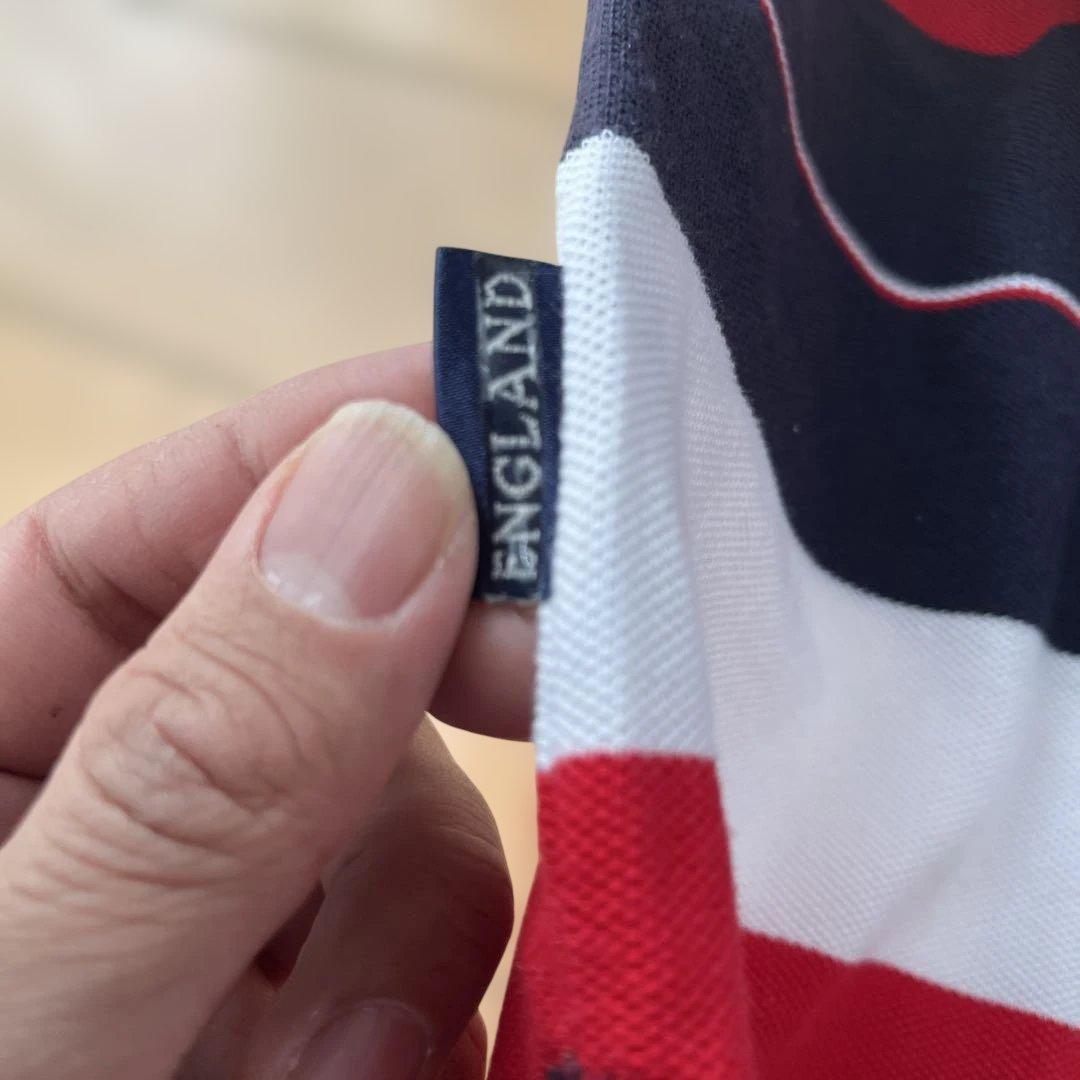 90s イングランド代表 UMBRO アンブロ マルチボーダー ポロシャツ