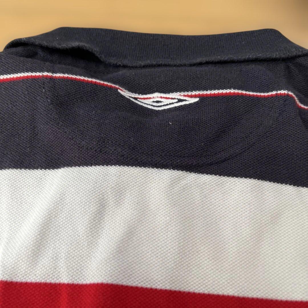 90s イングランド代表 UMBRO アンブロ マルチボーダー ポロシャツ